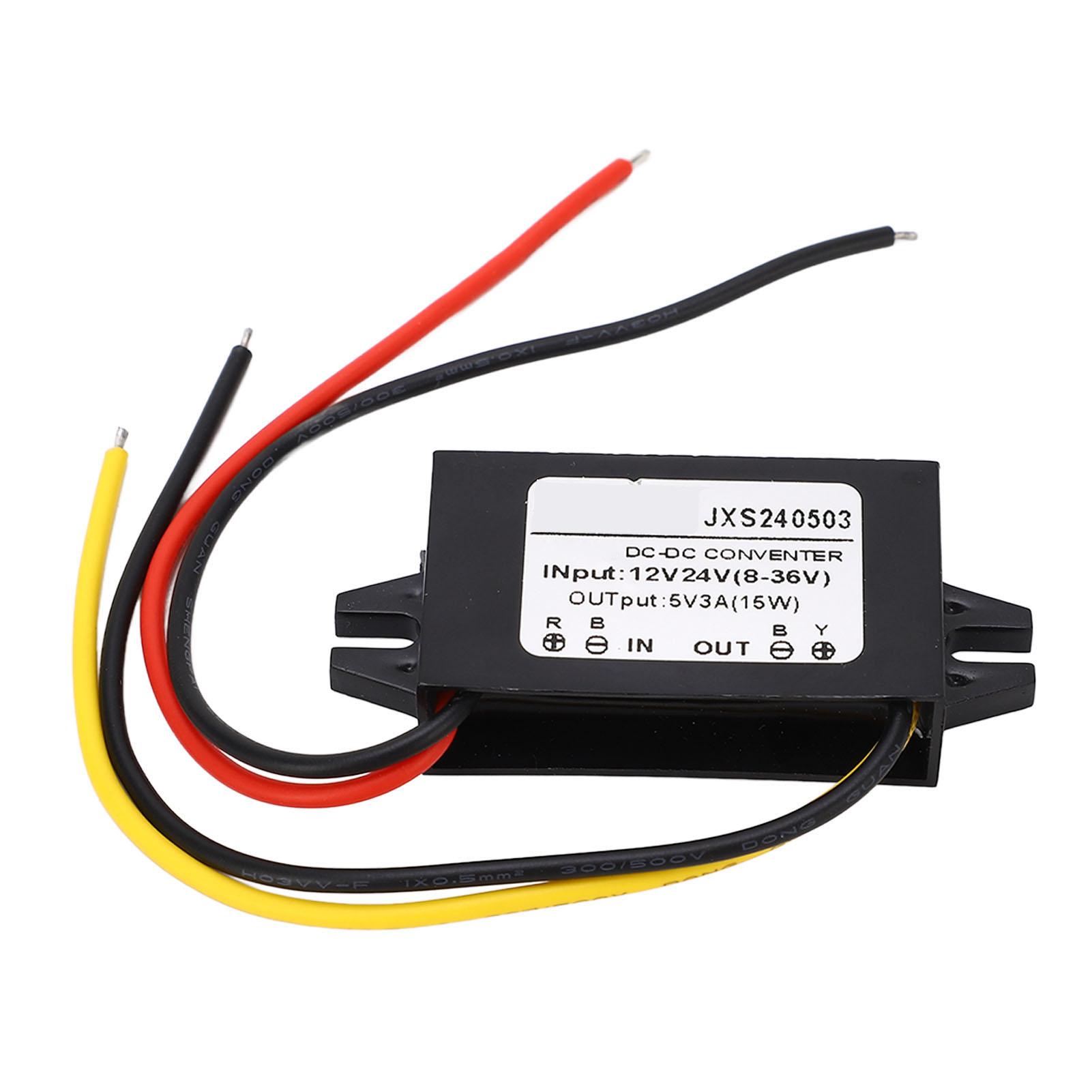 

DC Buck Module Модуль високоефективного перетворювача напруги 12V 24V до 5V 3A IP67 Водонепроникний