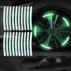 Car Wheel Reflective Strip, Rainbow Rim Decals for Cars Motorcycle Bike, Waterproof High Visibility Sticker for Tires