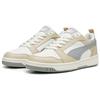 Puma Rebound V6 Low Granola Concrete Unisex Sneakers Tan Warm-White Concrete-Grey 392328-09