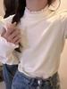 Women's Lace Trim Velvet Turtleneck Long-Sleeve Top for Autumn/Winter 2025