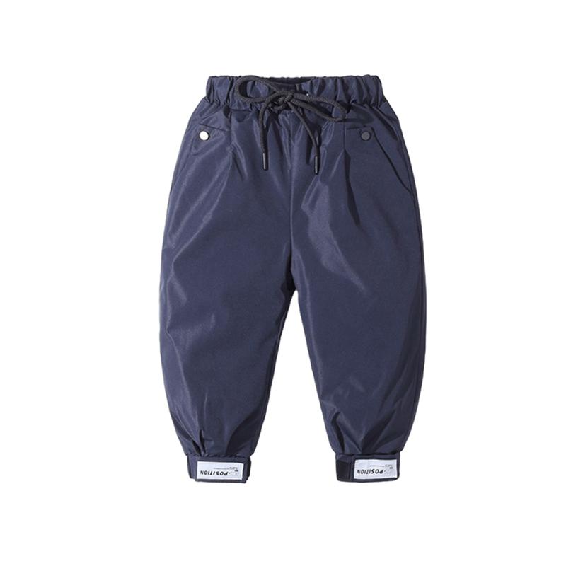 2-7 Years Kids Warm Drawstring Pants Adjustable Cuffs Windproof Pants