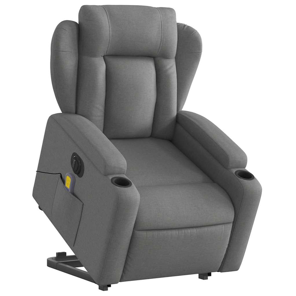 Vidaxl Lift-up Massage Chair, Electric, Reclining, Dark Grey