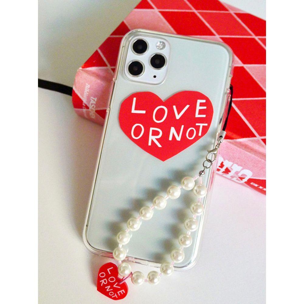 Liebe oder nicht Rotes Liebe-Perlrosa Perlenarmband