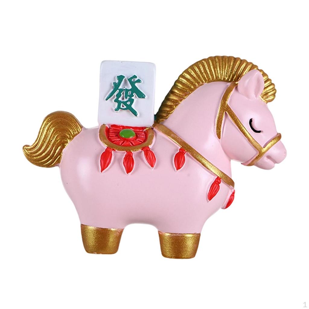 Horse Figurine Desktop Ornament Art Crafts Cartoon Resin Feng Shui Gift Animal Sculpture for Desk