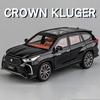 AQCK9 Diecast 1:24 Toyota Crown Kluger Off-Road SUV Model Car Collection Simulation Sound & Light Vehicle Miniature Car Toys For Boys