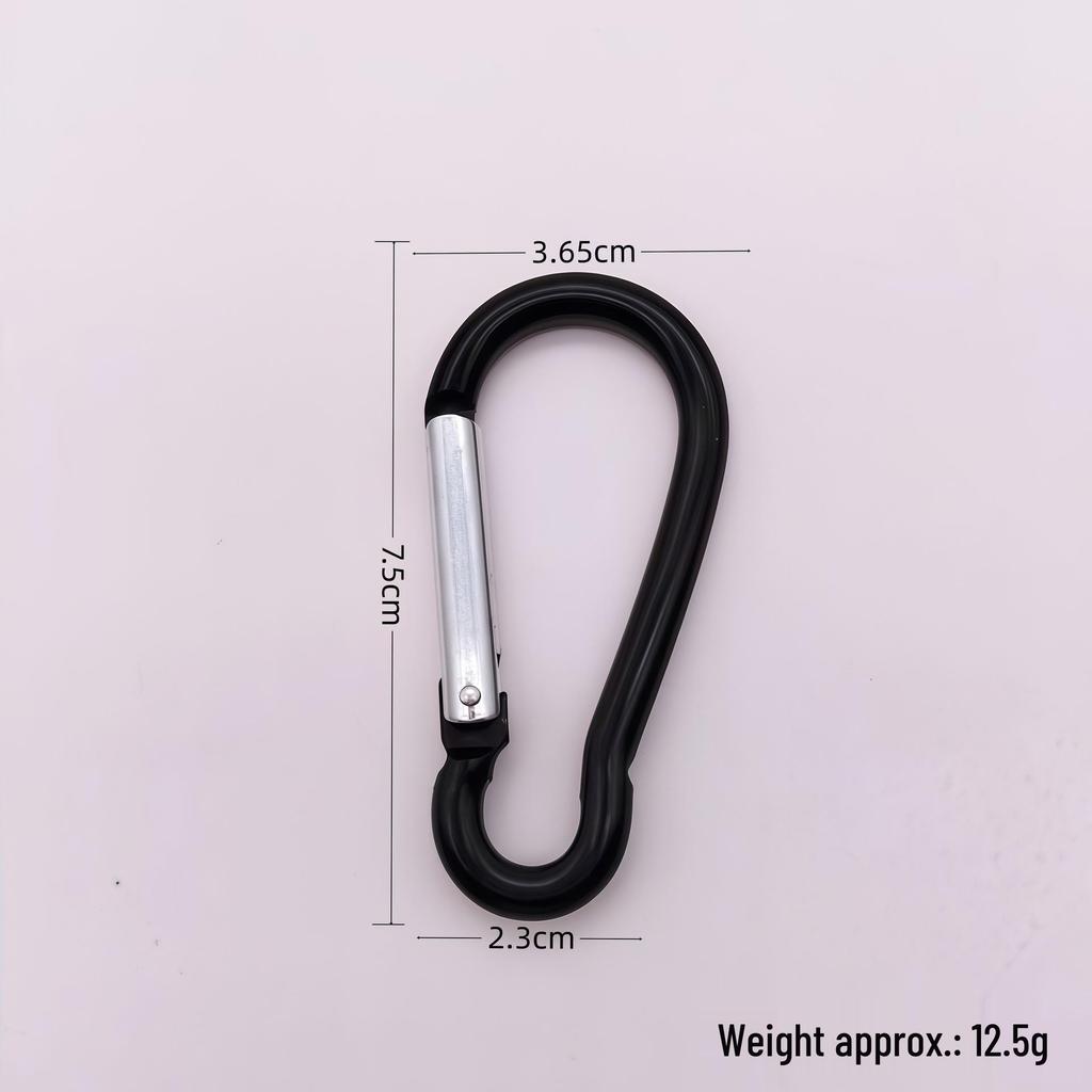 No. 8 D-Shaped Aluminum Carabiner Multi-Function Keychain Quick Release Hook