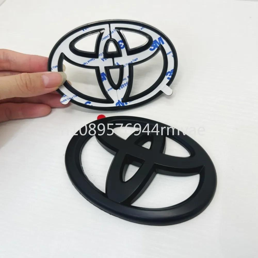 

Matte black ABS OVERLAY car front logo For Toyota Corolla Vios CHR RAV4 HRV Camry Alphard Yaris Reiz Highlander PRIUS LEVIN 100X70MM матовий чорний колір