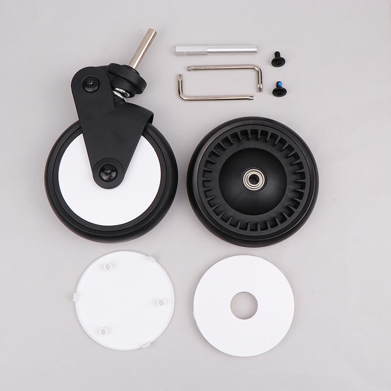 Stroller Replacement Rubber Wheels Front And Rear Wheel Stroller Accessories Compatible With Stroller