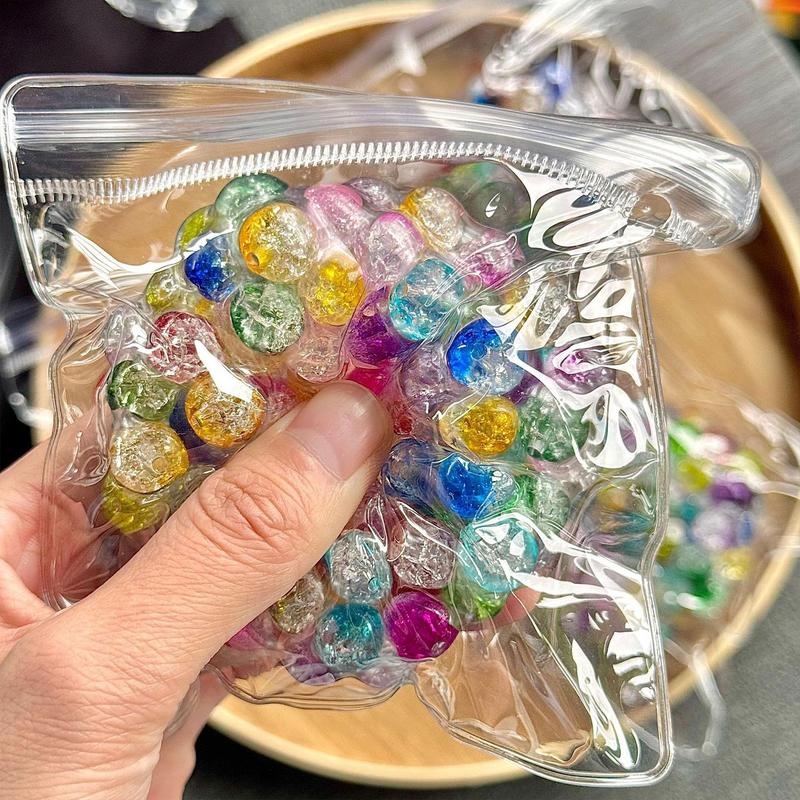 Small Stress Balls Portable Squeeze Ball Pinching Stress Relief Tool Sounding Fidget Squeeze Toy For Teens Adults Travel