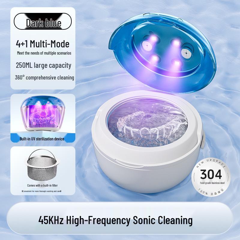 

Ultrasonic UV Sterilizer for Braces, Retainers, and Dentures синий