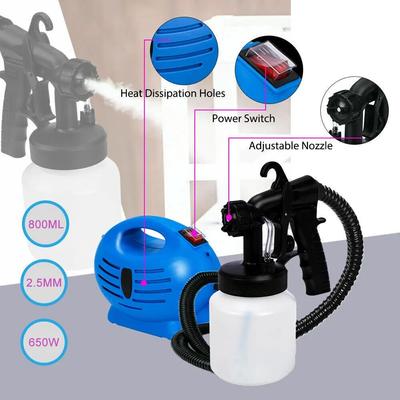 800ML 650W Electric Paint Spray Gun Portable Handheld Spraying Machine DIY Wall Painting Home Decor Tools Power Equipment