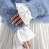 Ruffles Pleated Fake Sleeves Chiffon Fake Flared Sleeves Sweet Hand Wrist Cuffs  Sweater Decorative