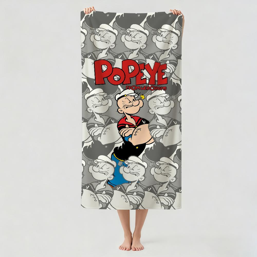 Cartoon funny P-PopeyeS Towel Drying Bath Towel Applicable To Light Swimming Camping Yoga Beach Out