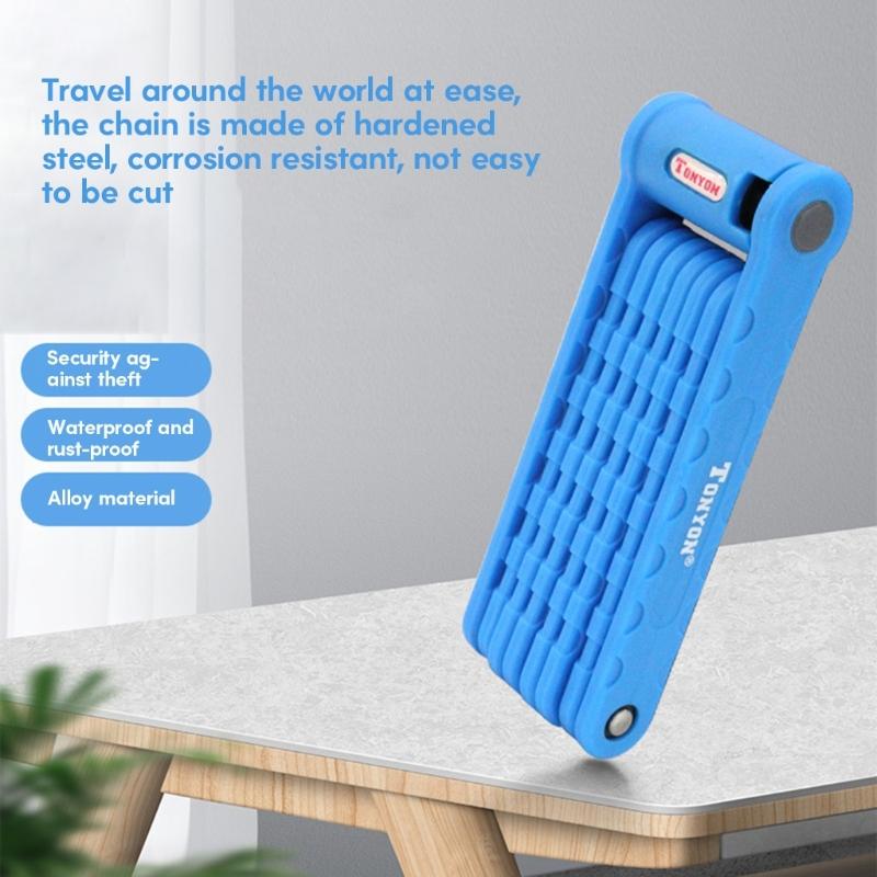 Hochleistungs-Diebstahlsicherung Secure Guard mit Schlüsseln & einfacher Montage Klassisches Faltradschloss Hohe Sicherheitsstufe Fahrradschloss