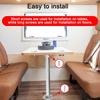 2PCS RV Table Base Mount, Aluminum Camper Pedestal Table Base Flange Leg Mount Flush, Table Floor Mounting Base Plate With 6 Mounting Holes Including