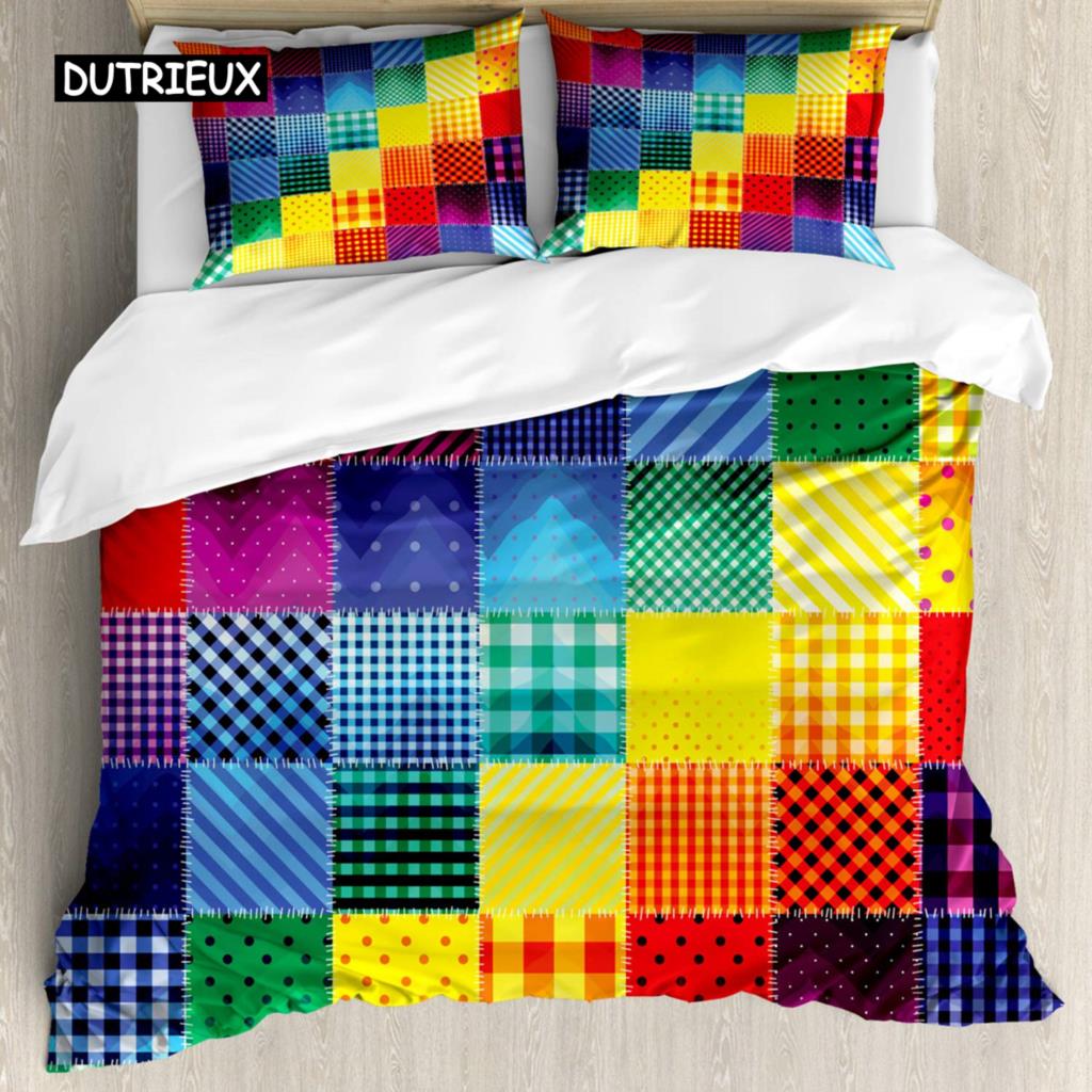 Abstract Duvet Cover Psychedelic Liquid Rainbow Pattern Soft Bedding Set Pillowcase Double Queen King Size Polyester Qulit Cover