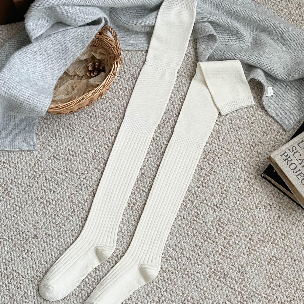 Stockings Women'S Autumn And Winter Stacked Knee Socks With Boots Autumn And Winter Maillard Black Extended Warm Knee Pads Thigh Socks