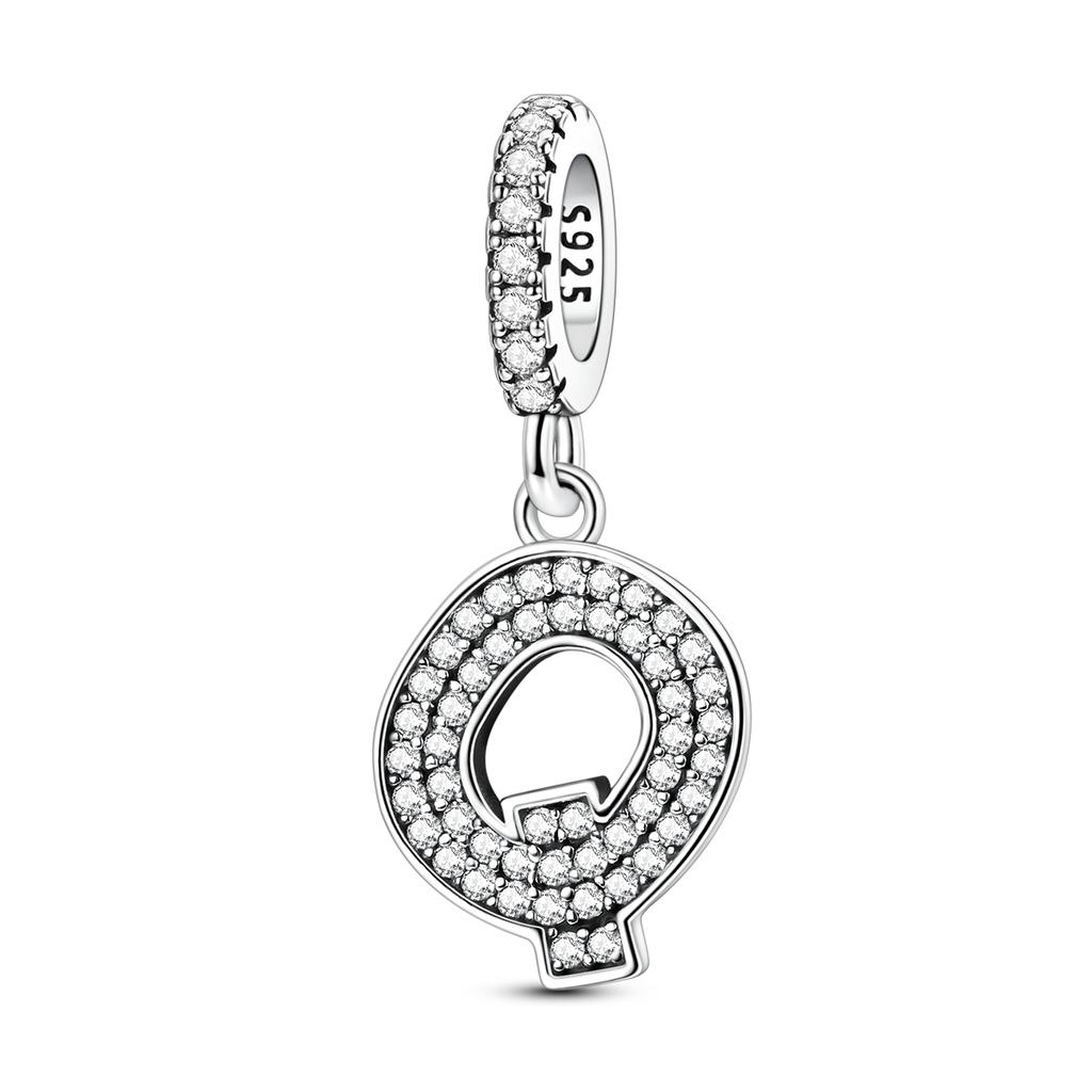 Decorative Charms Genuine Copper Heart Pendant Piece Letter Name Charm Decorations Bead Elements Suitable For Authentic Bracelet Style For Women