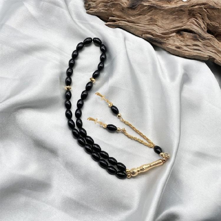 Rosario Islamico in Vetro Misbaha Perline di Preghiera Musulmani Bracciale Misbaha Islamico con Nappe Perline di Preghiera Tasbih Musulmane Regali
