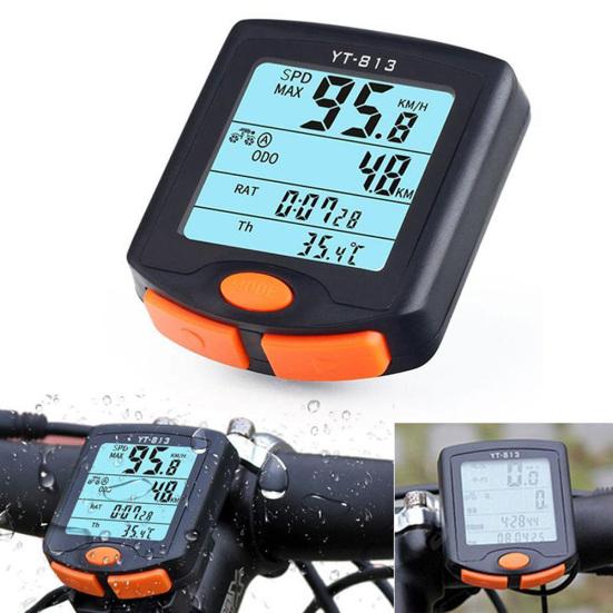 YT-813 Wired Bike Speed Meter Digital Luminous Bicycle Computer Speedometer
