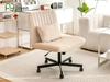 Modern Home Office – Height-Adjustable Swivel Chair without Armrests with Quiet Casters & Cushion – Elegant Fabric Chair for Study & Living Room
