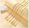 Thin Link Women Bracelet, Stainless Steel 18K Gold Plated Wrist Chain Waterproof Resistant Jewelry