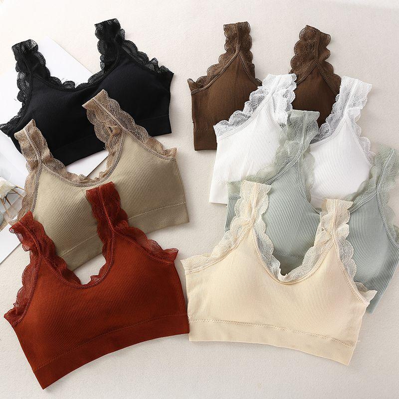 Sexy Spitzen-Yoga-Sport-BH für Damen mit atmungsaktiver Push-Up-Wickelbrust und schönem Rücken-Design