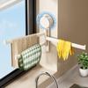 3-Bar Towel Rack No Need To Drill Bath Towel Rack Quality Rotating Towel Hanger  Kitchen