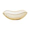 Fruit Basket Nordic Style Exquisite Workmanship Smooth Brim Wavy Wire Bread Vegetable Storage Bowls Kitchen