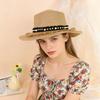 Summer Beach Hat Women's Flat Top Small Gift Hat Breathable Sun Protection Hat Grass Woven Retro