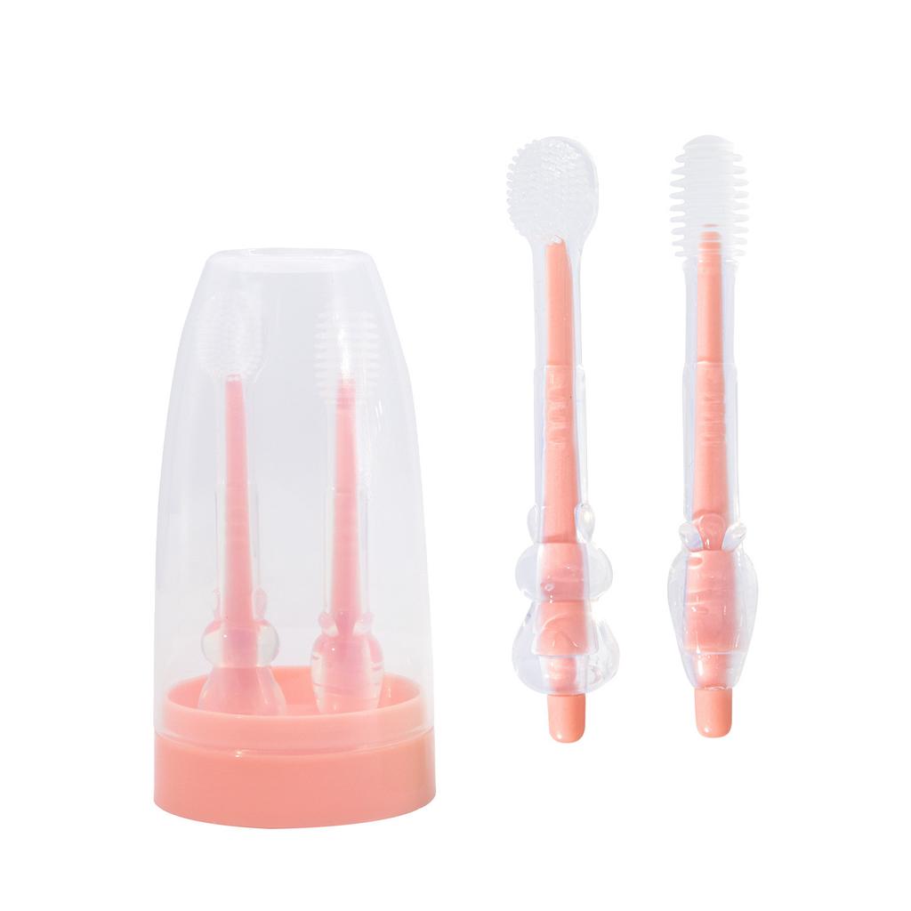 Baby Toothbrush Set Baby Silicone Soft Toothbrush Children's Oral Cleaning Baby Teeth Brush Tongue Coating Brush