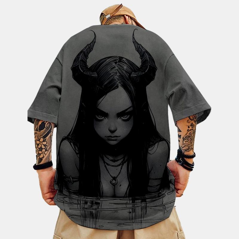 

Футболка с коротким рукавом с принтом 3d Black White Beauty, летняя повседневная мужская футболка, модная трендовая мужская одежда, свободная футболка большого размера для мужчин 6XL