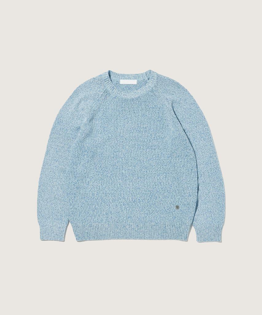 PLAC Basic Raglan Knit Pullover Light Blue