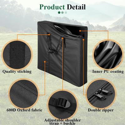Folding Chair Storage Bag Tear-Resistant Reinforced Protective Covers Heavy Duty Large Carrying Bag For Folding Tables For