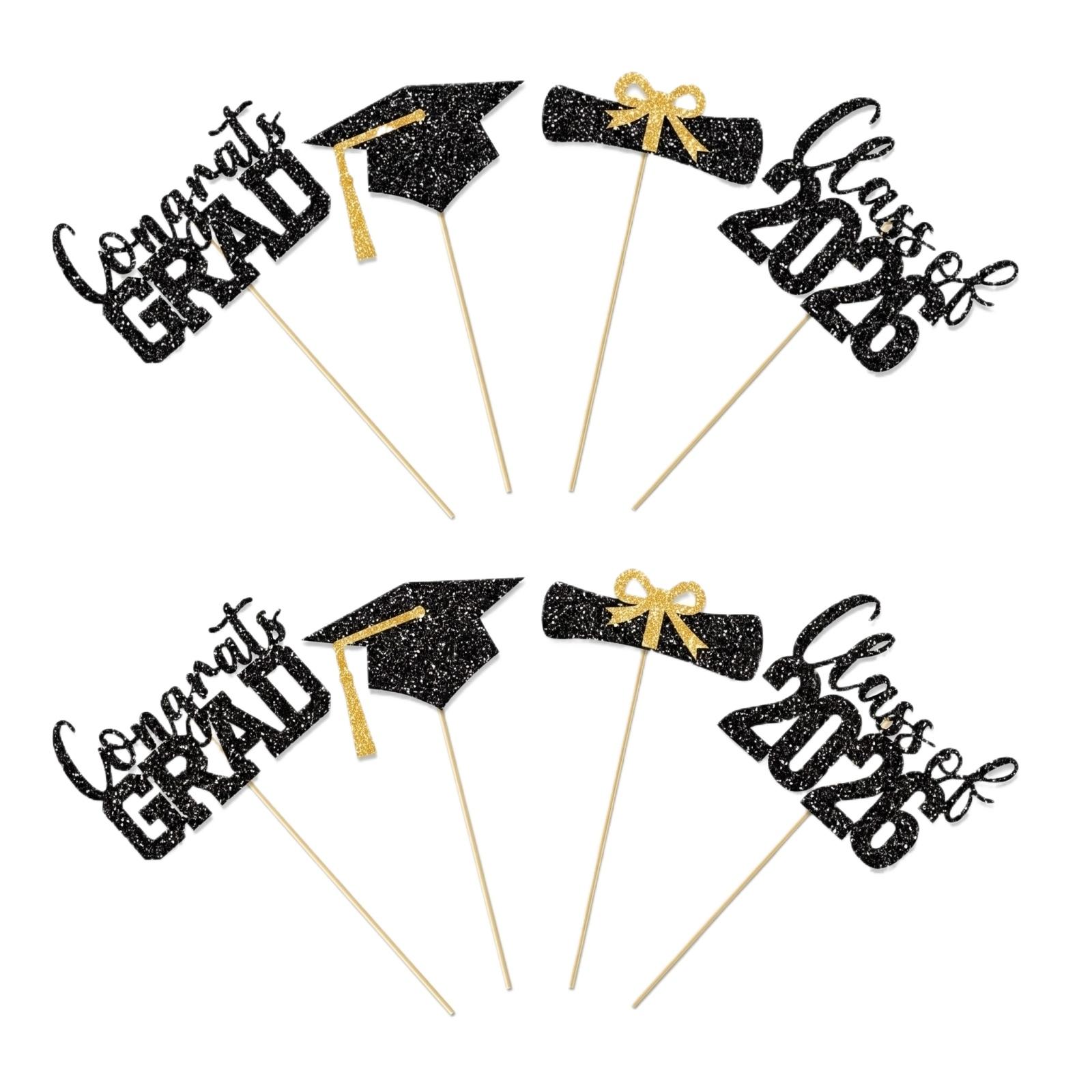 

16PCS Graduation Party Decoration And Arrangement: Tassel Cake And Signage One Size