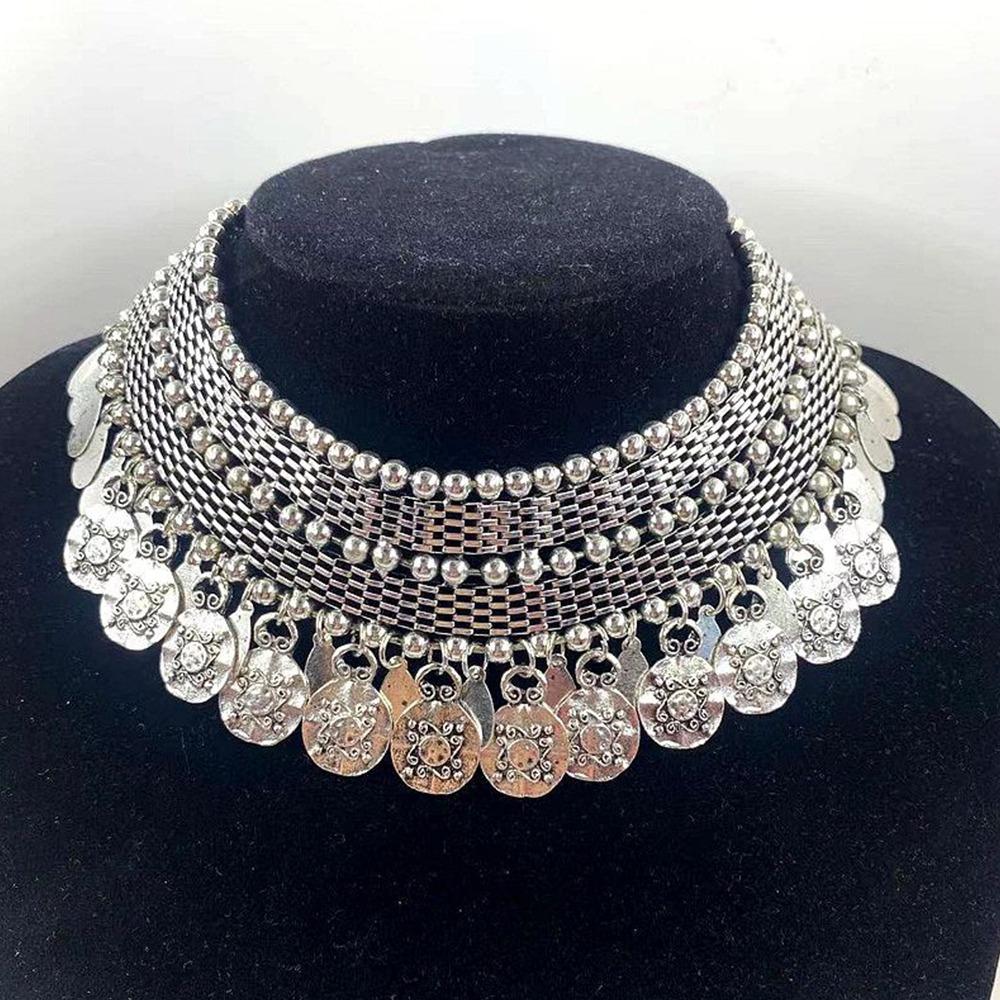 Geometric Shape Vintage Necklaces Alloy Turkish Necklaces Fashion Boho Necklaces  Vintage Look