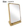 Wooden Desk Mirror Swivel Single-Sided Makeup Table Mirror, Portable Removable Countertop Private Room High-Definition Make Up