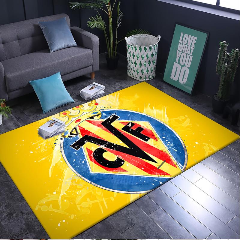 1PC rug Club Vill-arreal Crest Design Carpet, Chair Rug,Area Rug for Office Bedroom living rooms bedroom, Doormat decor Christmas fan gifts