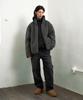 Mahagrid Curved Sherpa Fleece Jacket Gray(Mg2Efmj230A)