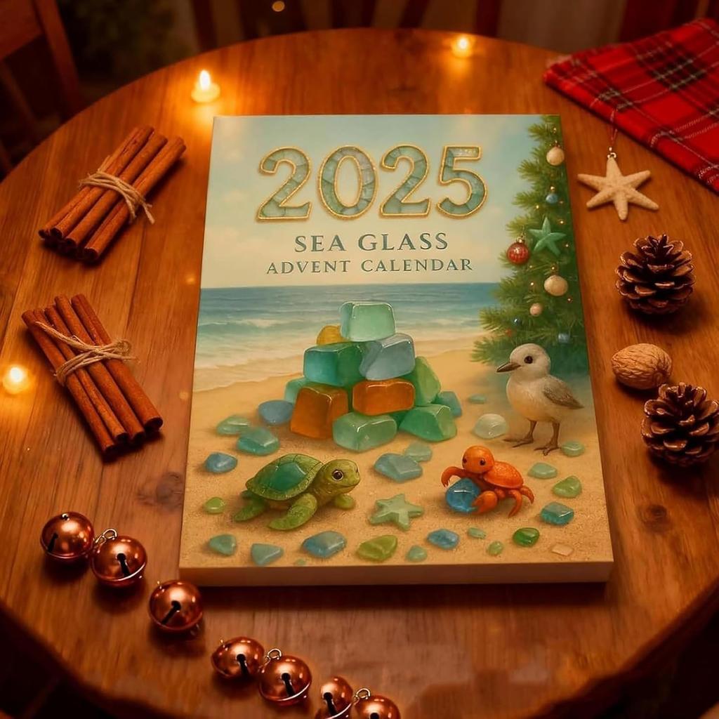 Treibglas-Weihnachtsbaum-Adventskalender, 24 Tage Weihnachts-Countdown-Kalender mit 24 Mini-Treibglas-Weihnachtsbaumschmuck