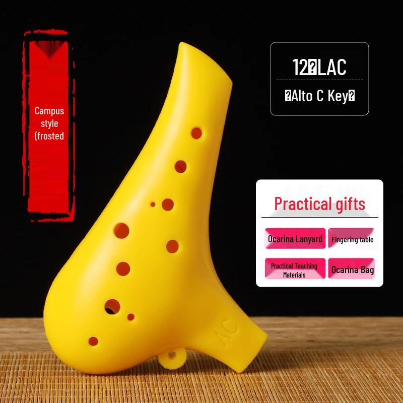 12-Hole Alto AC Ocarina: Stylish Beginner Instrument for Students