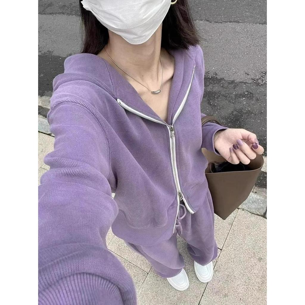 Men's Autumn Sports Suit Women's Loose and Thin Sweater Fashion Casual Two-piece Trend