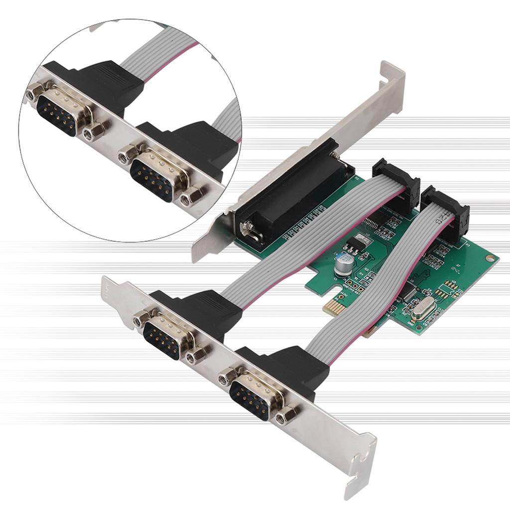 PCI E To 2 Serial Card 1 Parallel Port Card Desktop PCI Expansion Card LPT Port Adapter Card