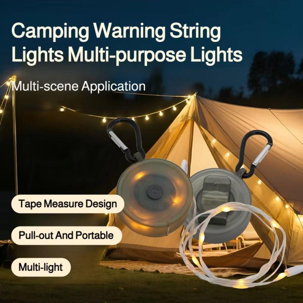 4 Modes Tent String Lights Ambient Light LED Camping String Lights Garden Backyard