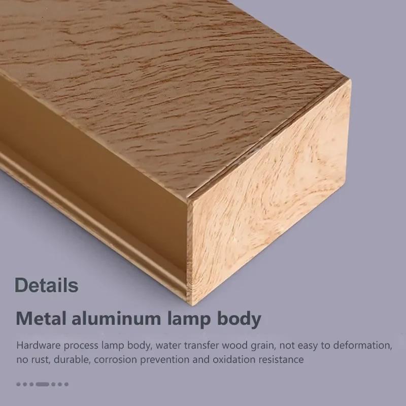 Nordic LED Ceiling Lights Minimalist Long Strip Wooden Decor Lamps For Livingroom Entryway Bedroom Corridor Cloakroom Luminaires