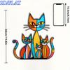 1PC Nordic Style Cute Cartoon Cat Wall Decoration Murals Home Courtyard Garden Art Decoration Hanging Wall Decoration Crafts