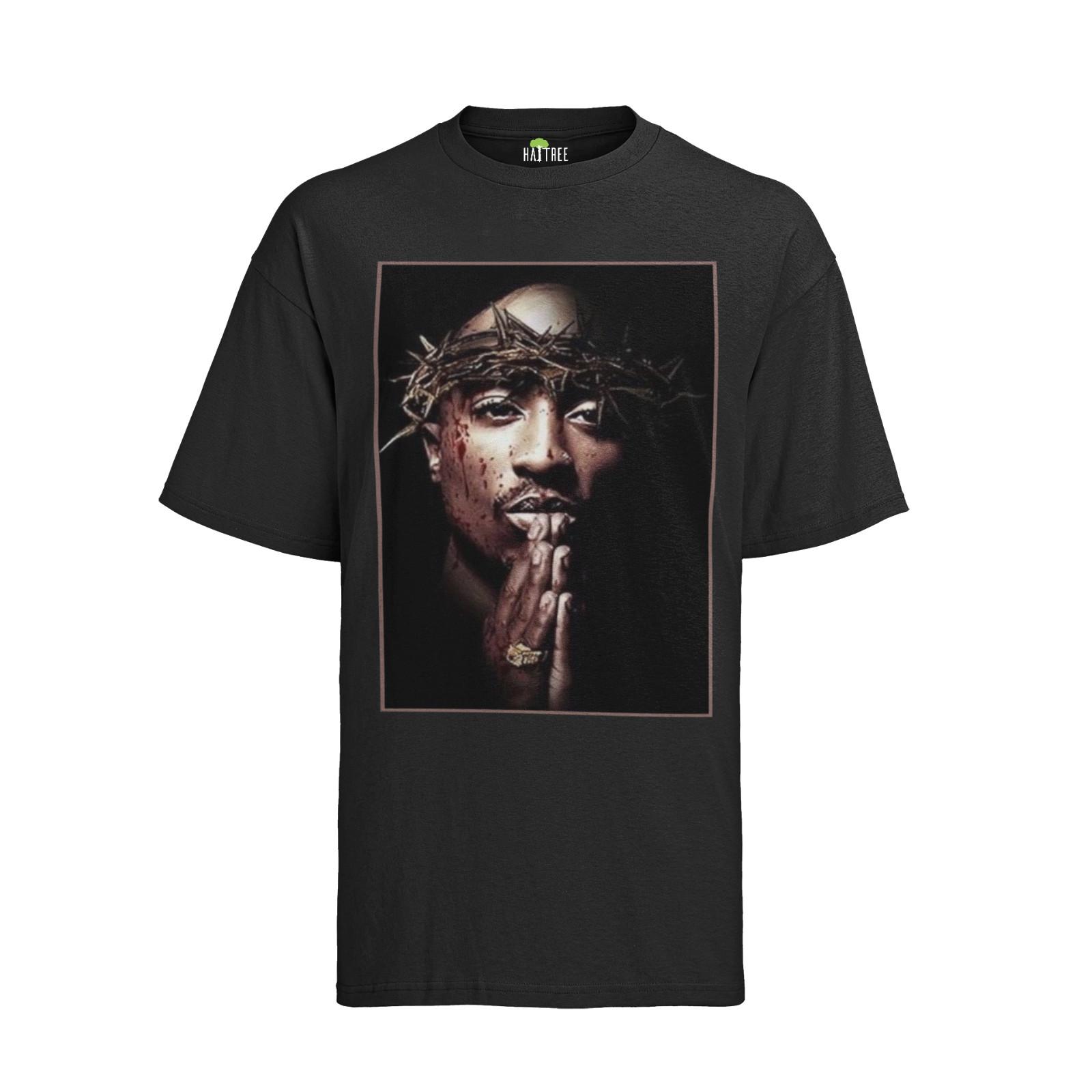 

Tupac Shakur RIP 2 Pac Jesus Biggi Praying Face Music Hip Hop Mens T-Shirt Mens Womens Tees Top 3XL
