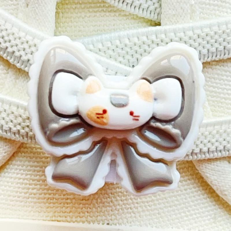 Cartoon Cat Shoelace Buckle for Children's Air Force 1 Skate Shoes - White Accessories Pendant