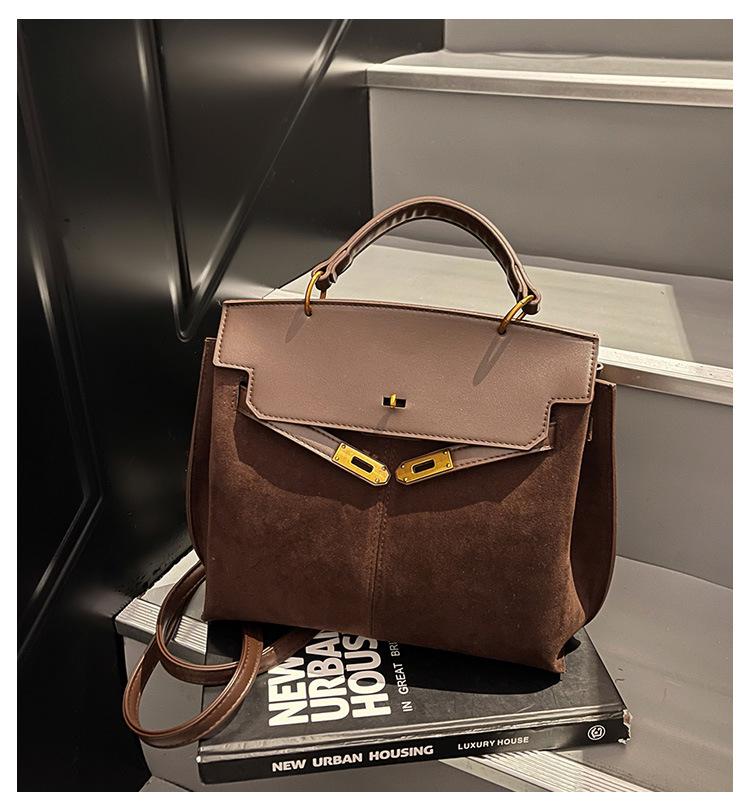 2025 Retro Frosted Kelly-Style Handheld & Crossbody Bag for Women - Autumn/Winter Fashion