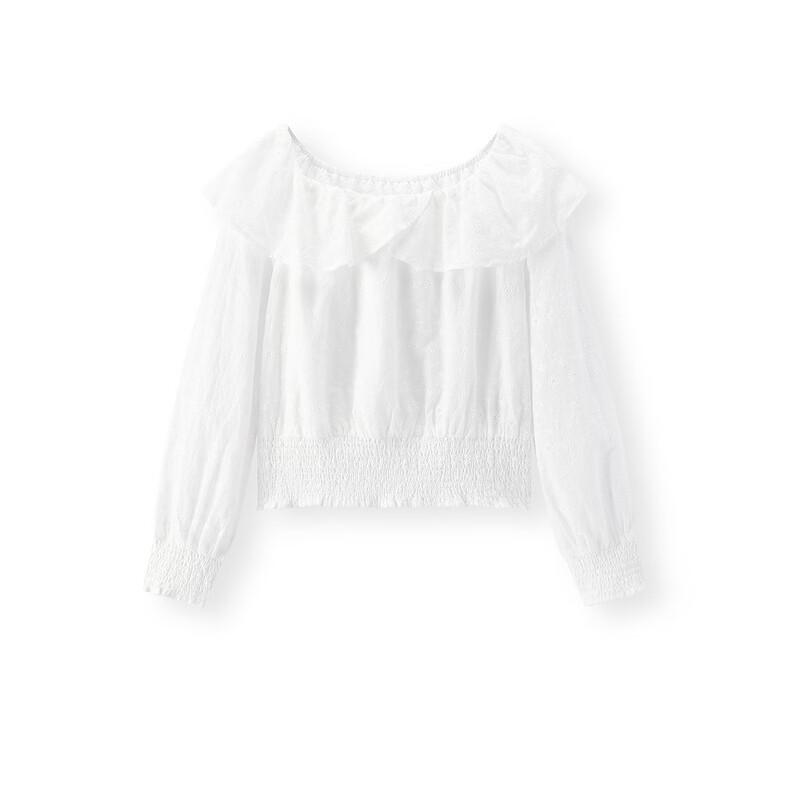 Semir Women's Embroidered Off-Shoulder Ruffle Blouse